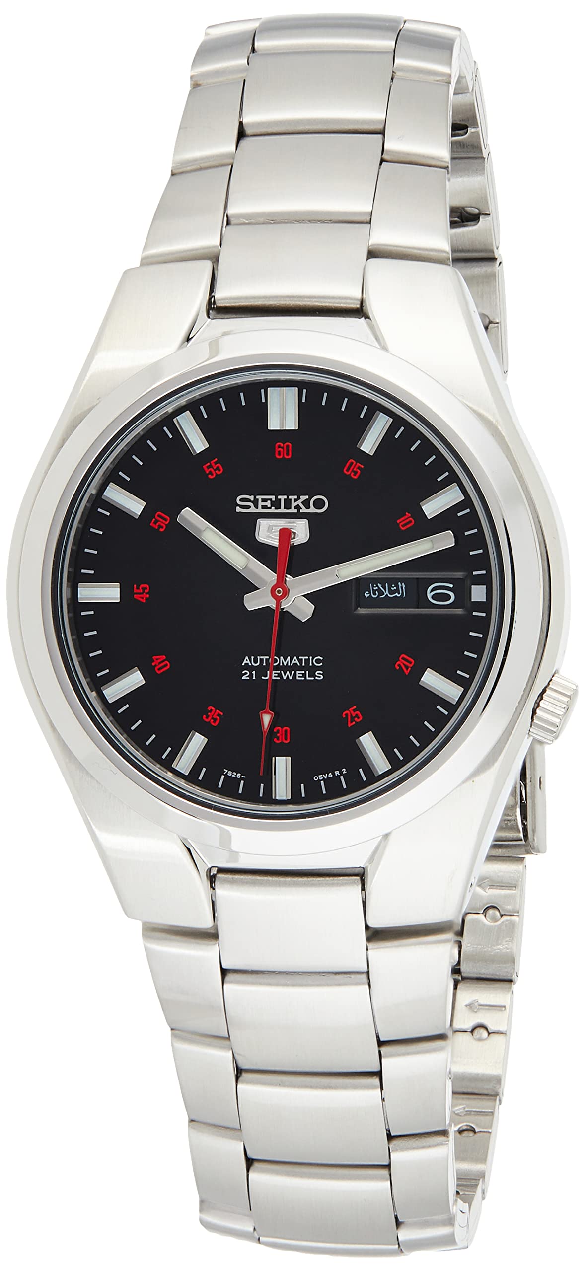 Seiko Men's 5' Japanese Automatic Stainless Steel Casual Watch, Color