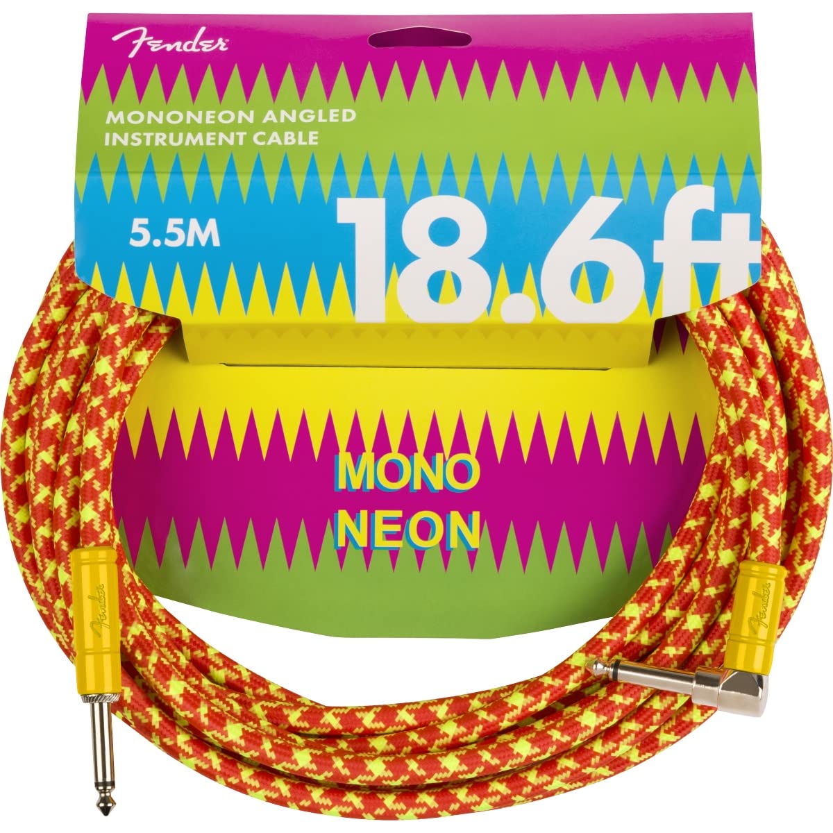 Fender - MonoNeon Instrument Cable, 18.6', Orange