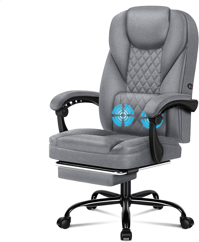 ALFORDSON Massage Office Chair Executive Recliner Gaming Computer Leather Seat Black