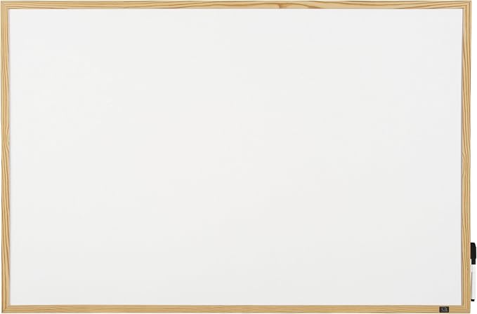 Quartet Pine Frame Melamine Whiteboard - 900mm x 600mm