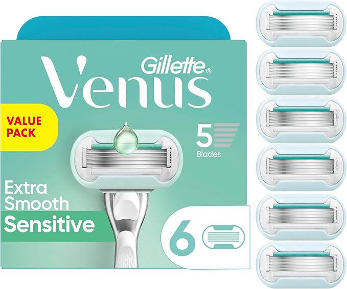 Gillette Venus Deluxe Smooth Sensitive Razor Blade Refills 8 Pack