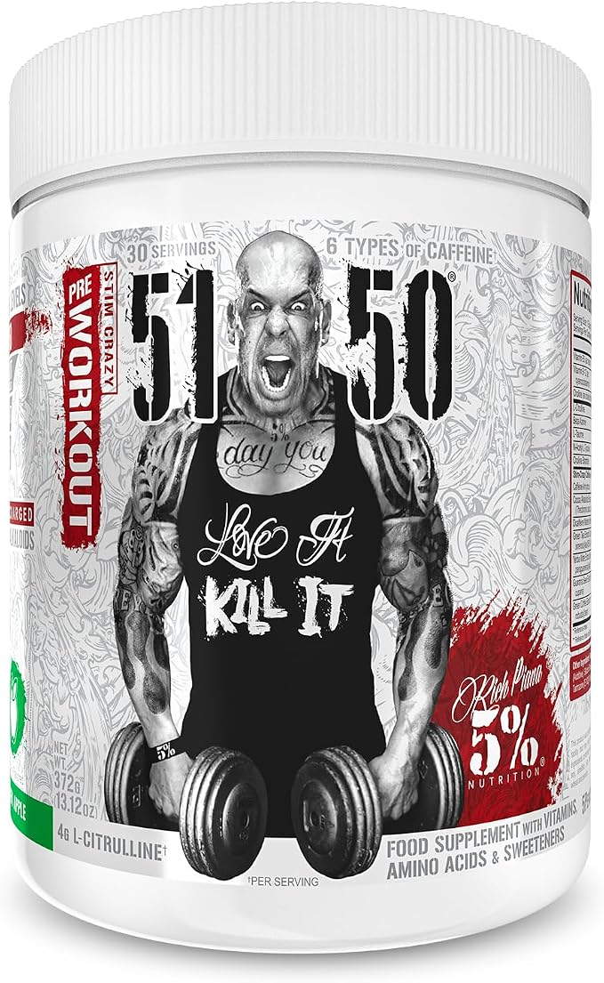 Rich Piana 5% Nutrition 5150 Stim Crazy Pre Workout Green Apple