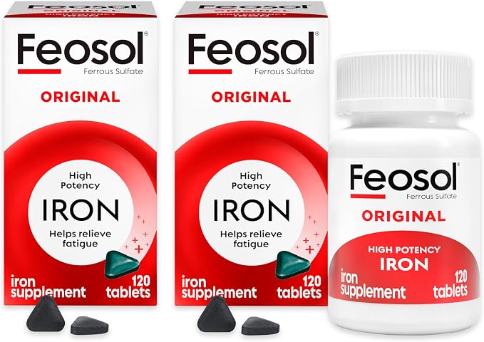 Feosol Original Ferrous Sulfate Iron Tablets, 120 Count