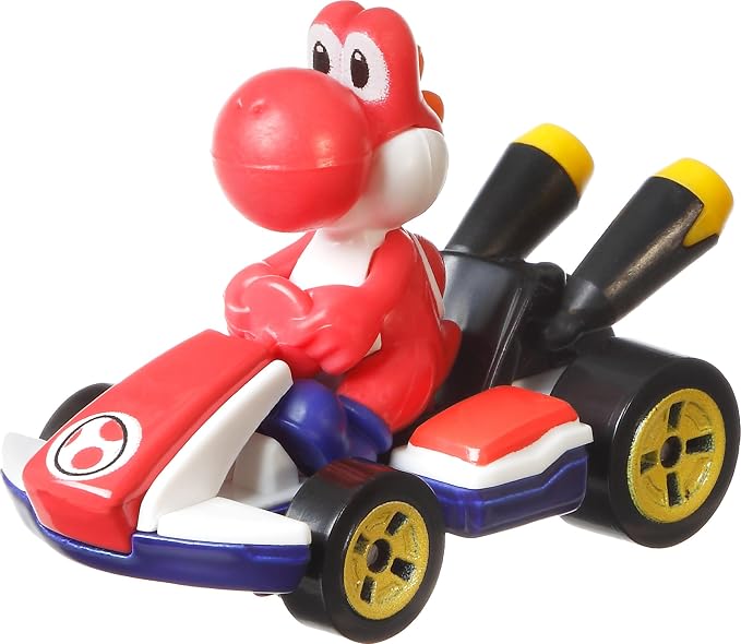 Hot Wheels Mario Kart - Red Yoshi (Standard Kart)