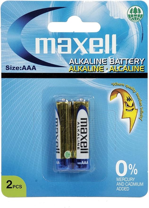 Maxell AAA Alkaline Battery 2-Pack