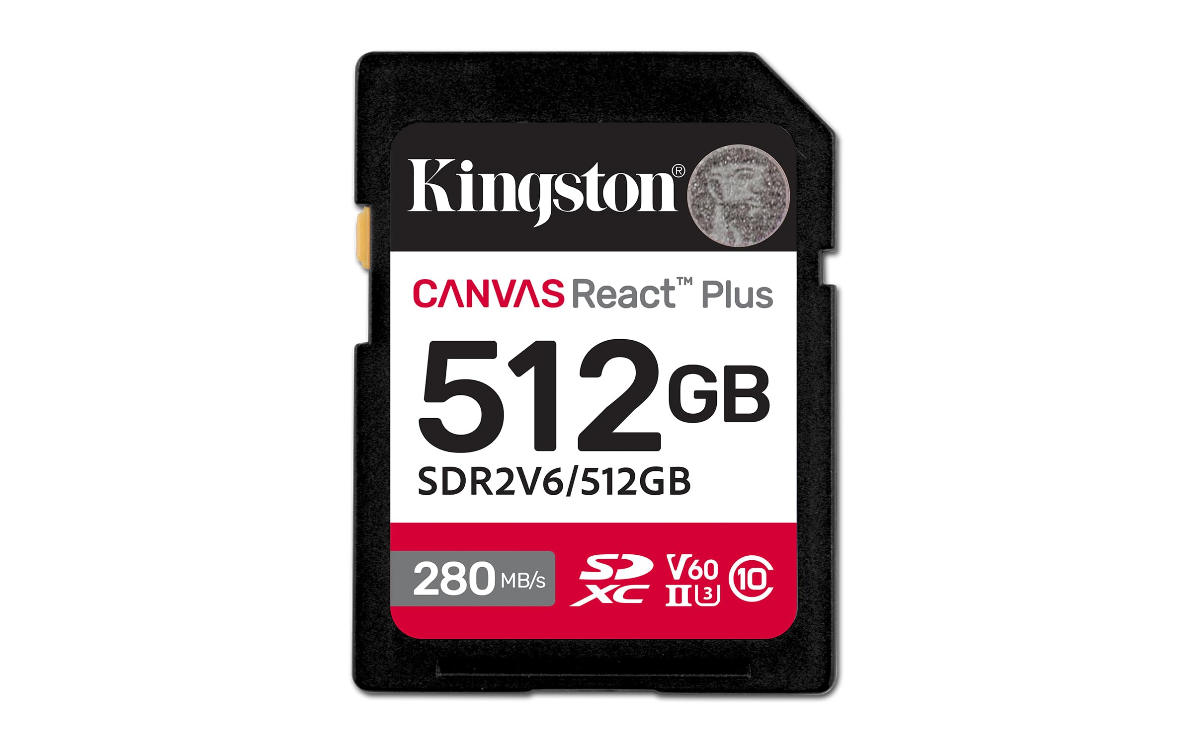 Kingston Canvas React Plus V60 SDXC 512GB Memory Card