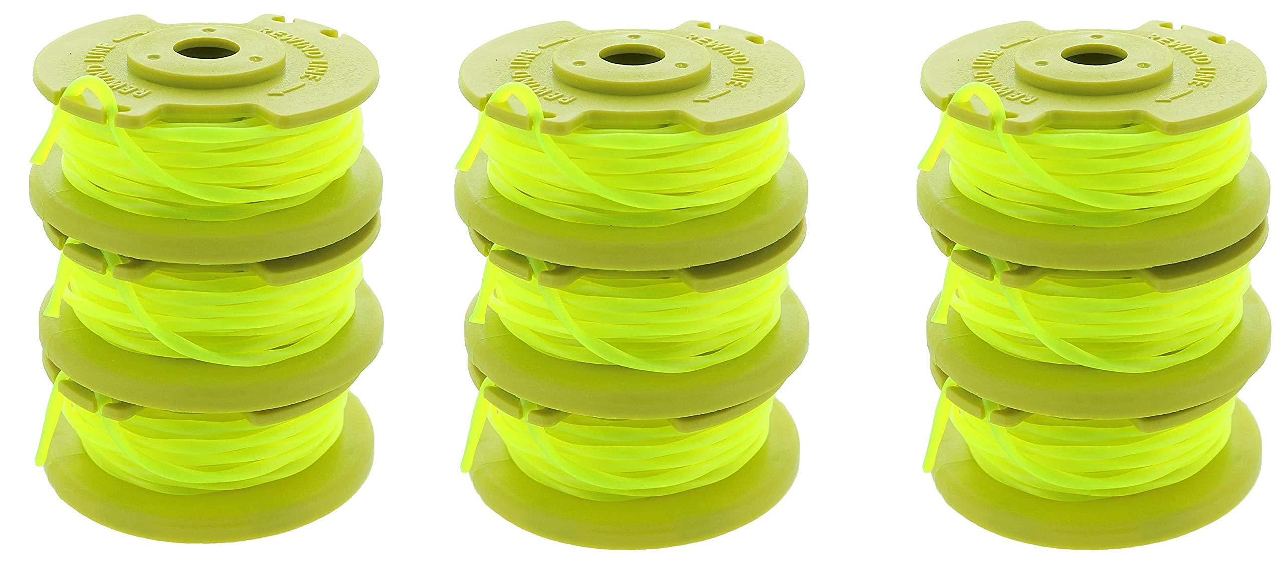 Ryobi One Plus+ Ac80rl3 OEM .080 Inch Twisted Line and Spool Replacement For Ryobi 18V, 24V, and 40V Cordless Trimmers (3 Pack)