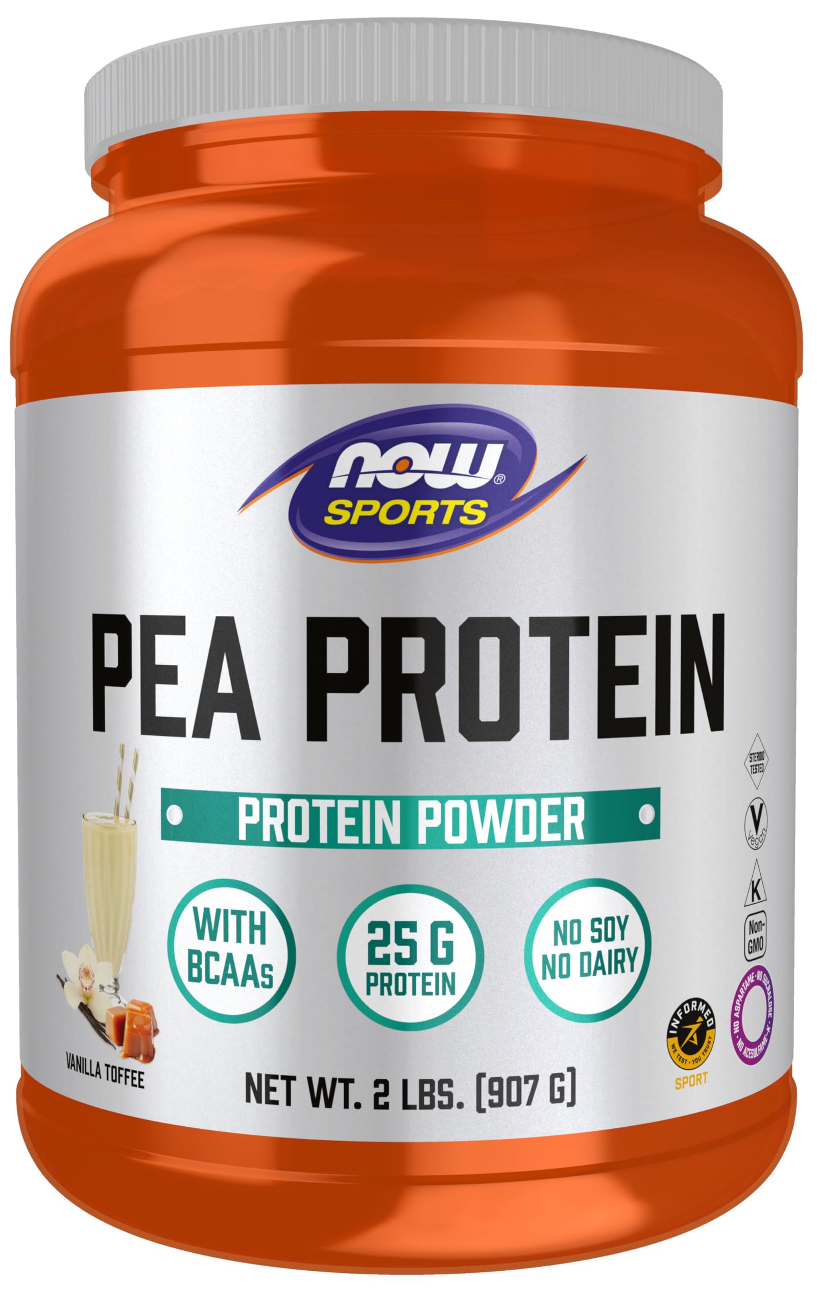 Now Foods Pea Protein - 2lbs Vanilla Toffee
