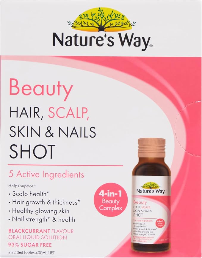 Natures Way Beauty Hair Scalp Skin & Nails Shots 8x50ml