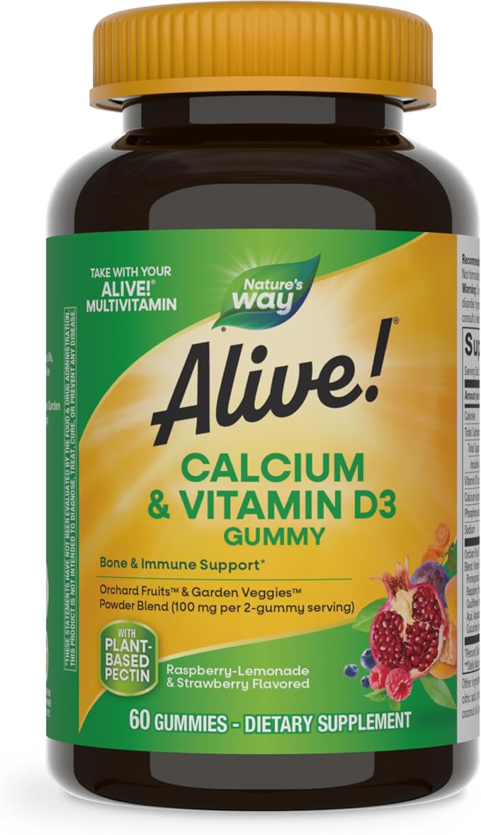 Nature's Way Alive! Calcium + D3 60 Gummies