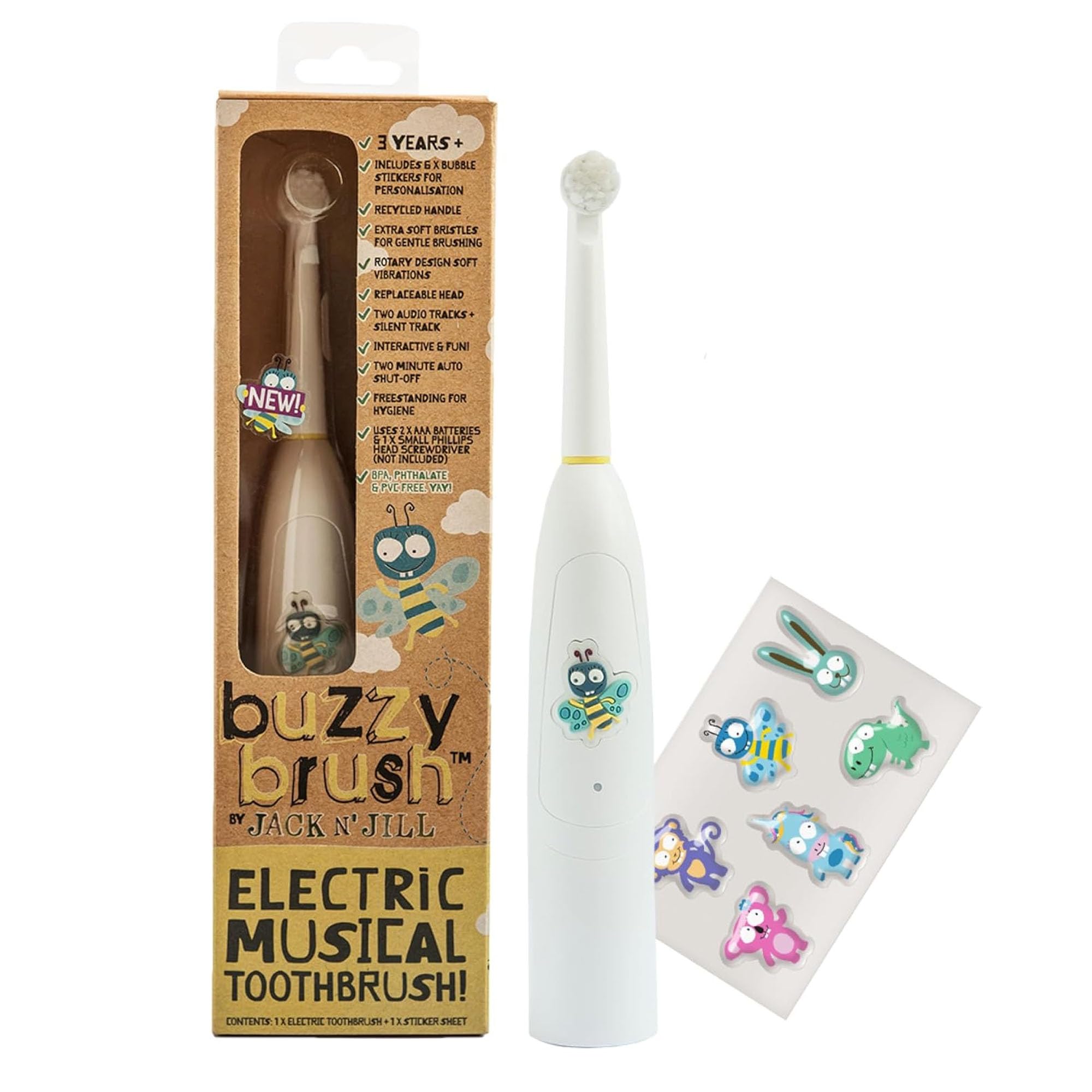 Jack N Jill Electric Musical Toothbrush - Buzzy Brush