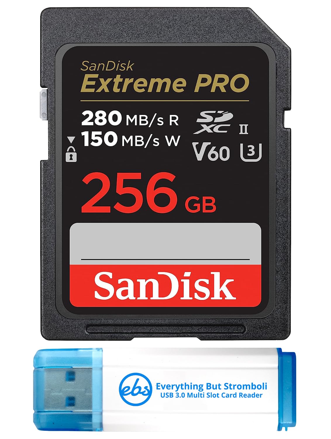 SanDisk Extreme Pro SD Card 256GB SDXC UHS-II Memory Card 6K Video SDSDXEP-256G