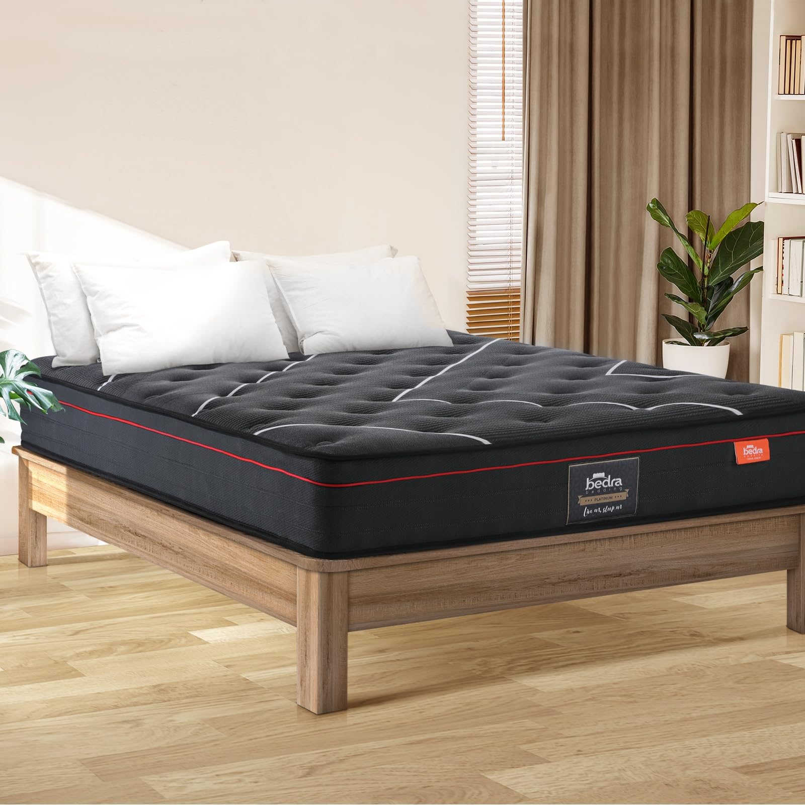 Bedra Single Mattress Tight Top Bed Cool Gel Foam Pocket Spring 22cm Medium