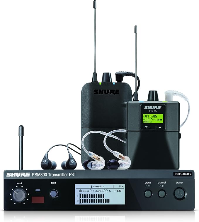 Shure PSM300 Twin Wireless System w/ SE215-CL Earphones J10