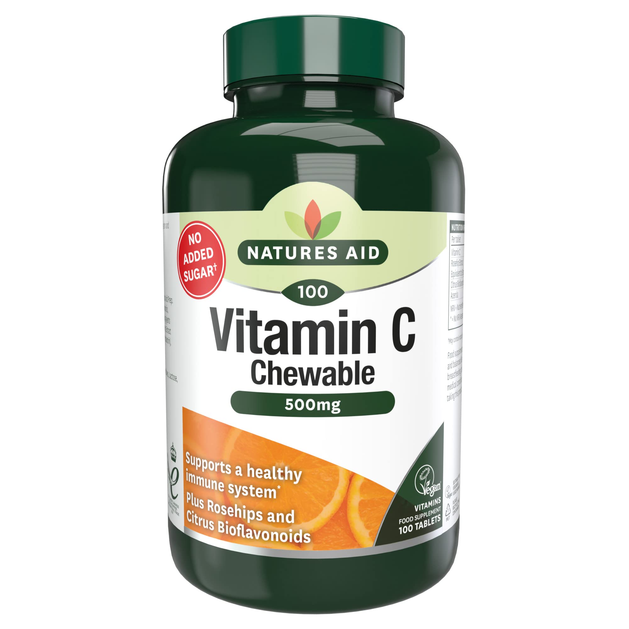 Natures Aid Vitamin C Chewable 500mg - 100 Tabs