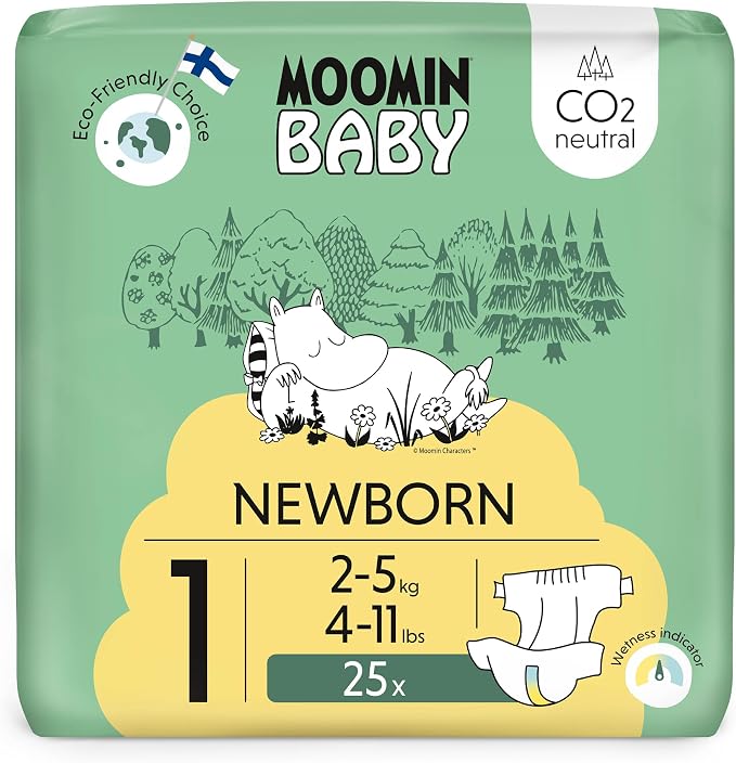 Muumi Eco Nappies Newborn Size 1 - 25 Pack