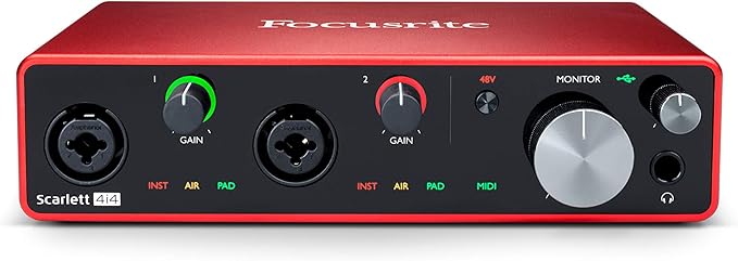 Focusrite Scarlett 4i4 Gen 3 USB Audio Interface 4 in 4 Out