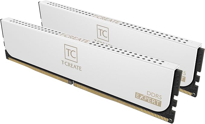 TEAMGROUP T-Create Expert Overclocking 10L CL32 DDR5 48GB Kit (2 x 24GB) 6400MHz (PC5-51200) Intel XMP 3.0 & AMD Expo Compatible M-DIE Desktop Memory 