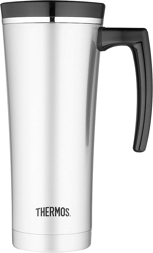 Thermos Sipp 470ml Vacuum Insulated Travel Mug (Stainless Steel/Black)