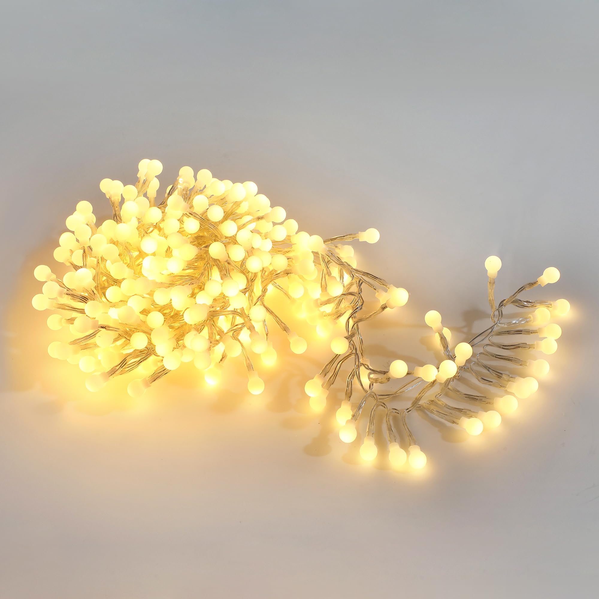 Lexi Lighting 300 LED Connectable Cluster String Light with Cherry Balls Multi