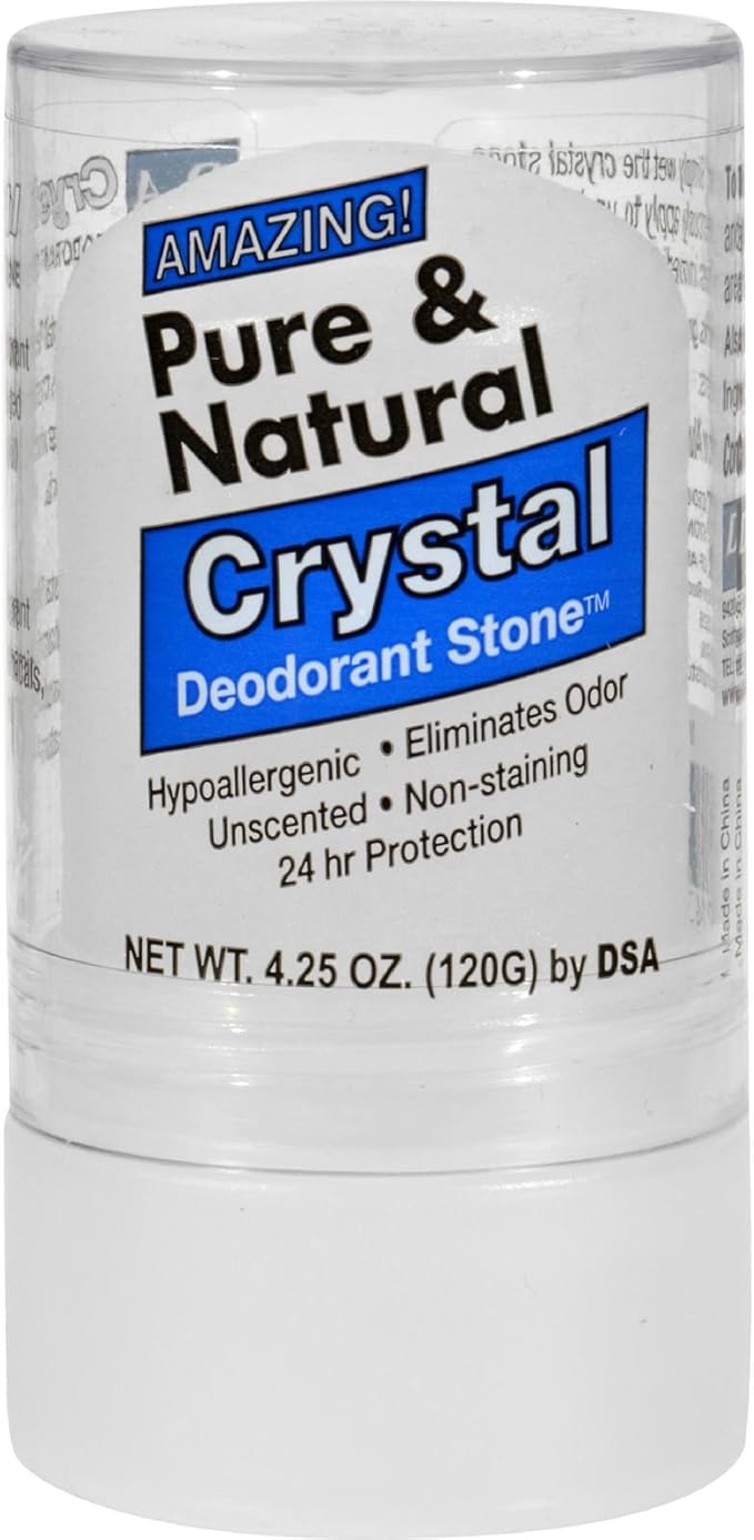 Thai Deodorant Stone Pure & Natural Crystal Deodorant Stone 4.25 oz (120 g)