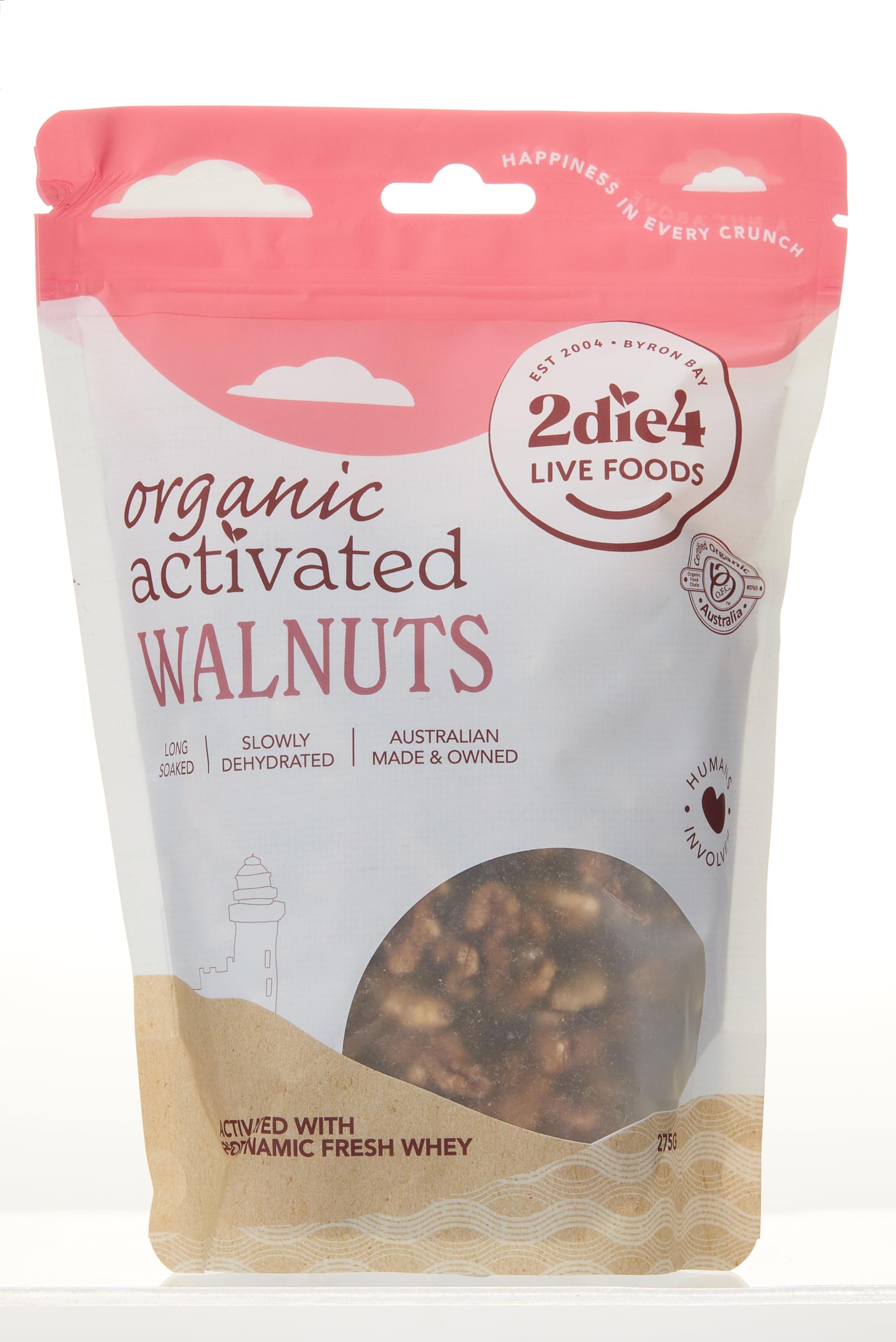 2die4 Organic Activated Walnuts 275g