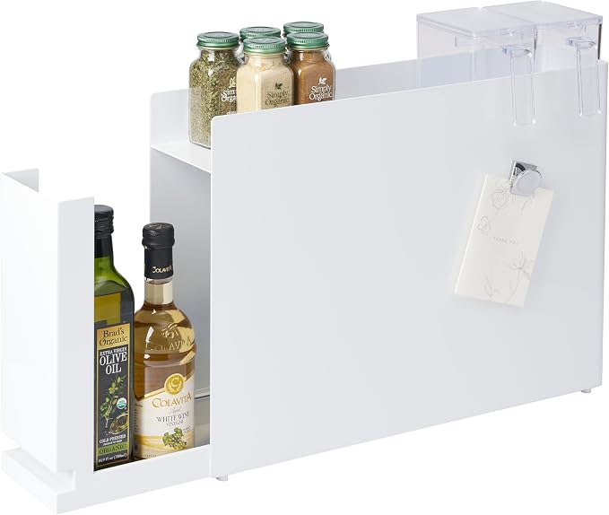 Yamazaki Tower Sliding Seasoning Rack White