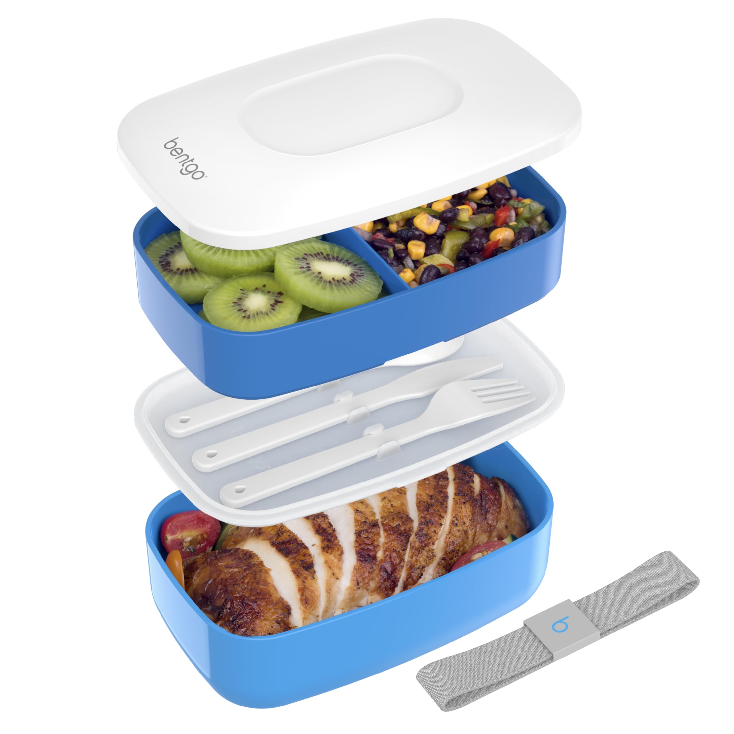 Bentgo All-in-One Stackable Lunch/Bento Box, Blue