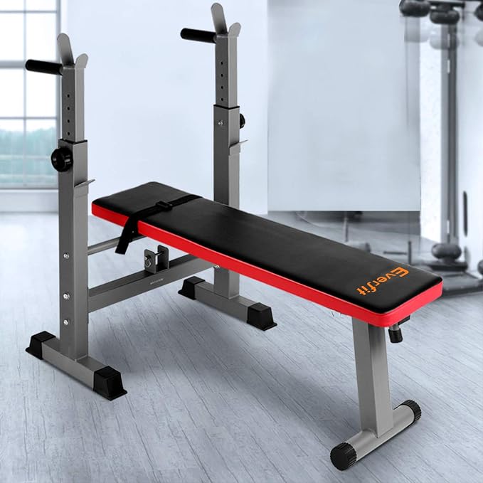 Everfit Multi Station Weight Bench Press Weights Equipment Fitness Home Gym Red