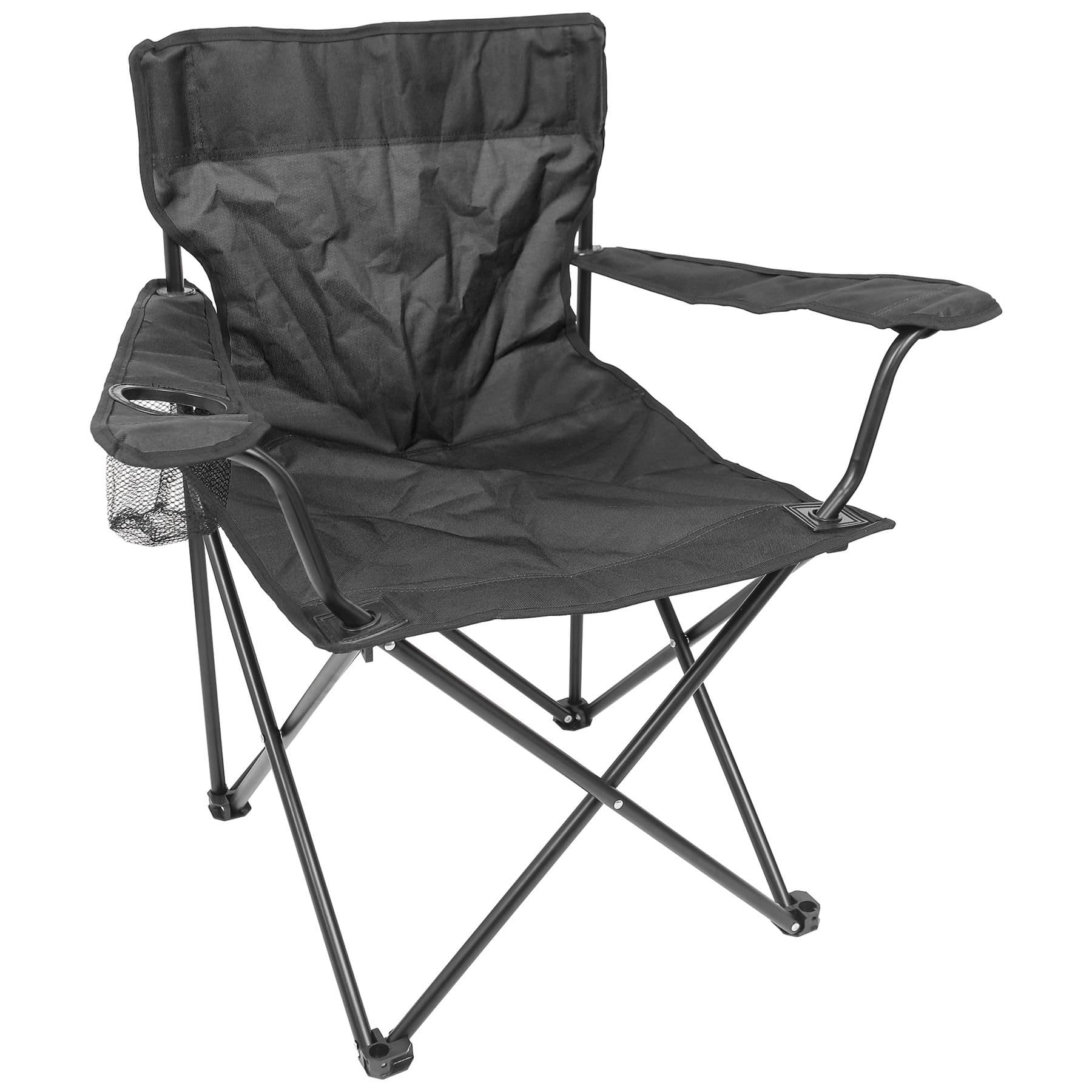 Folding Canvas Camping Chair - by Harbour Housewares - Black