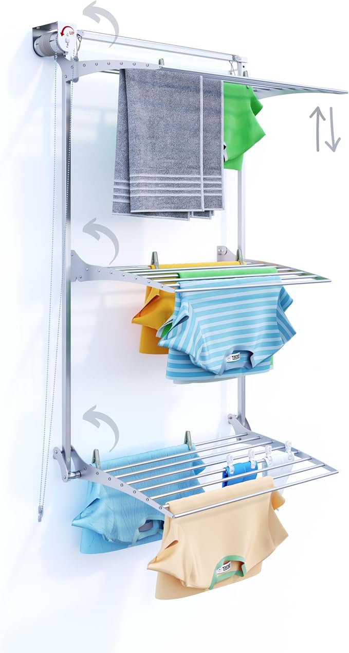 Foxydry Tower 80 Tower Clothes Airer with Foldable Racks