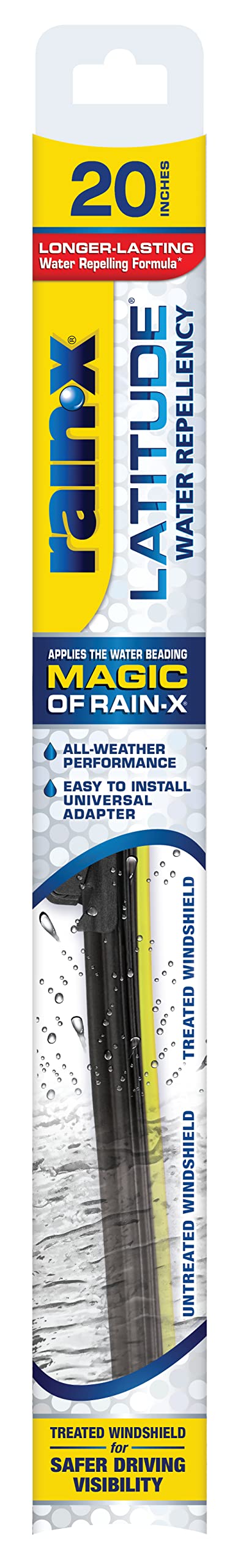 Rain-X 5079277-2 Latitude 2-in-1 Water Repellency Wiper Blade, 20"