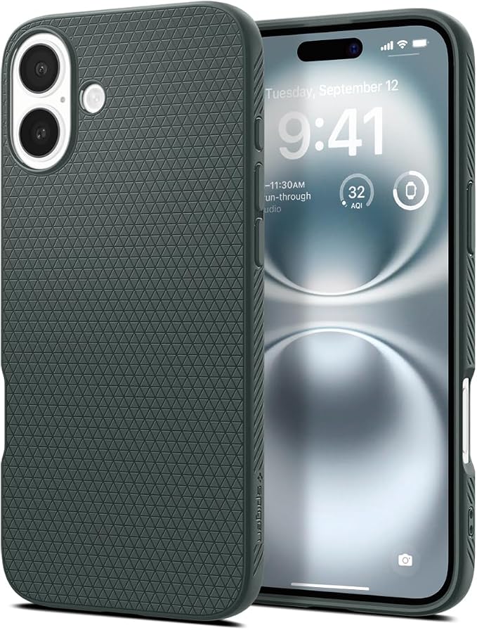 SPIGEN Liquid Air for iPhone 16 Case [Colour:Abyss Green]