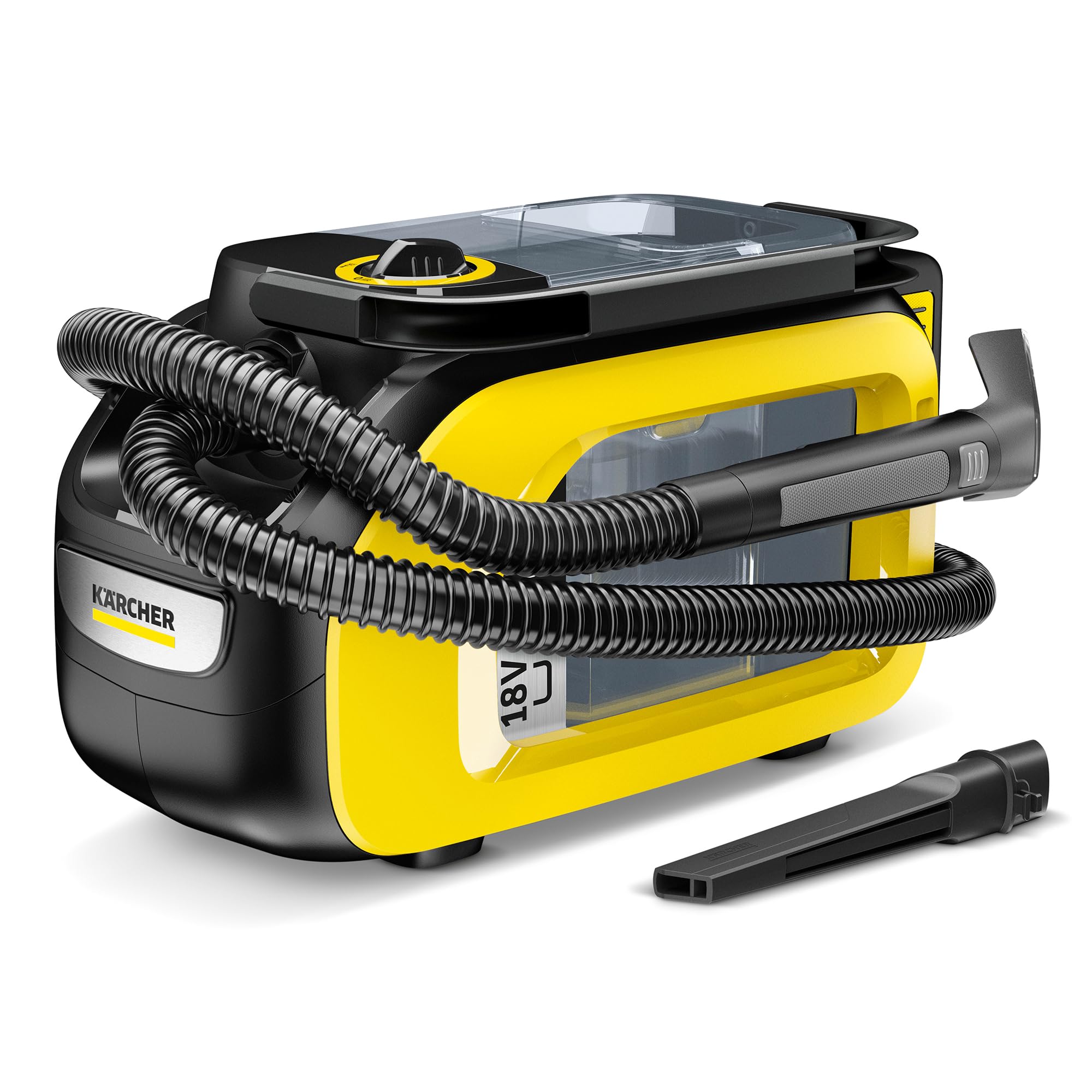 KÄRCHER Spot Cleaner SE 3-18 Portable Battery Powered, Removes Tough Stains, Perfect for Cars, Carpets, Upholstery, Pet Stains, 18V 2.5AH Battery
