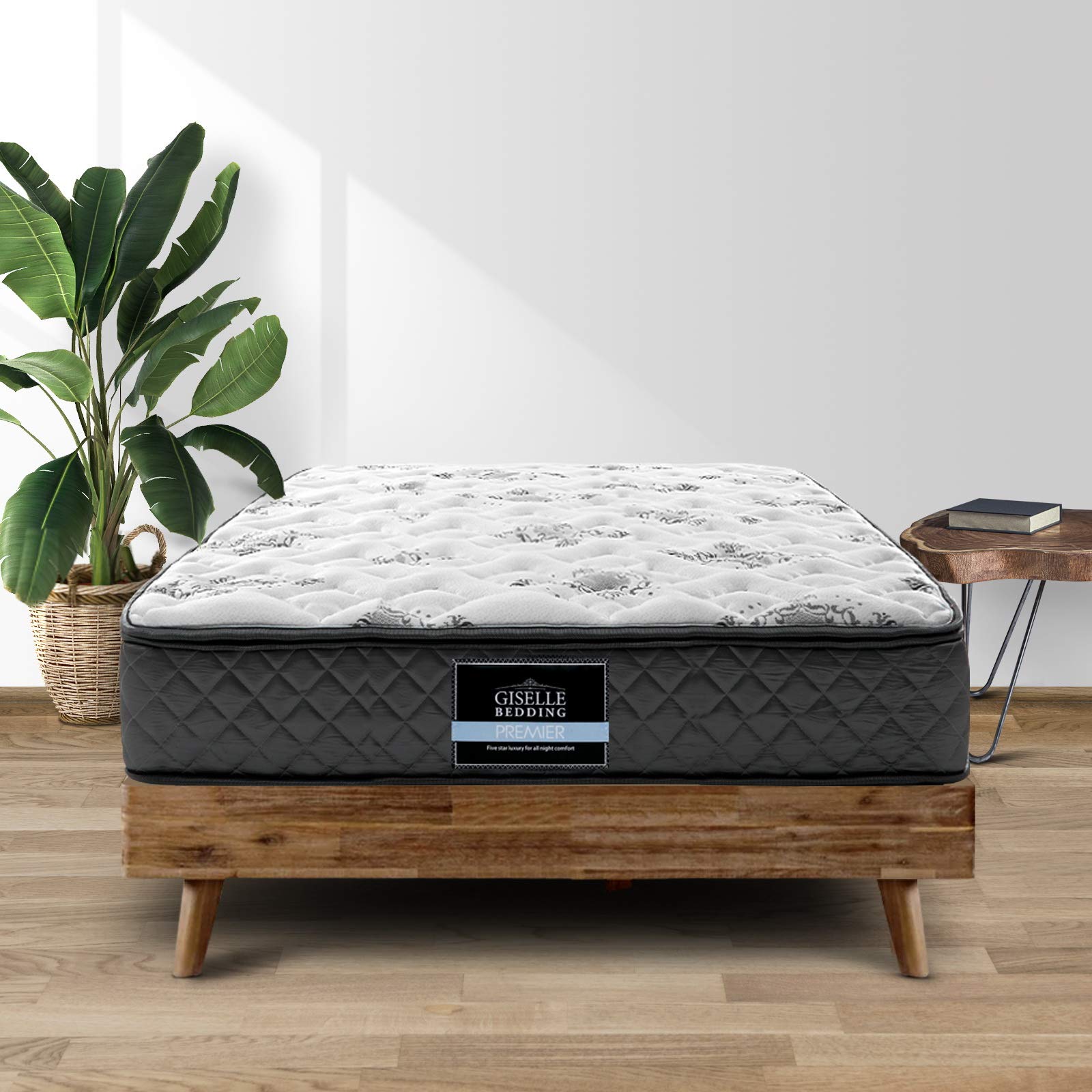 Giselle Single Size Mattress Bed Pillow Top Firm Foam Bonnell Spring 24cm