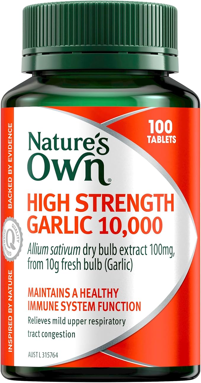 Nature's Own 10000mg High Strength Garlic 100 Tablets