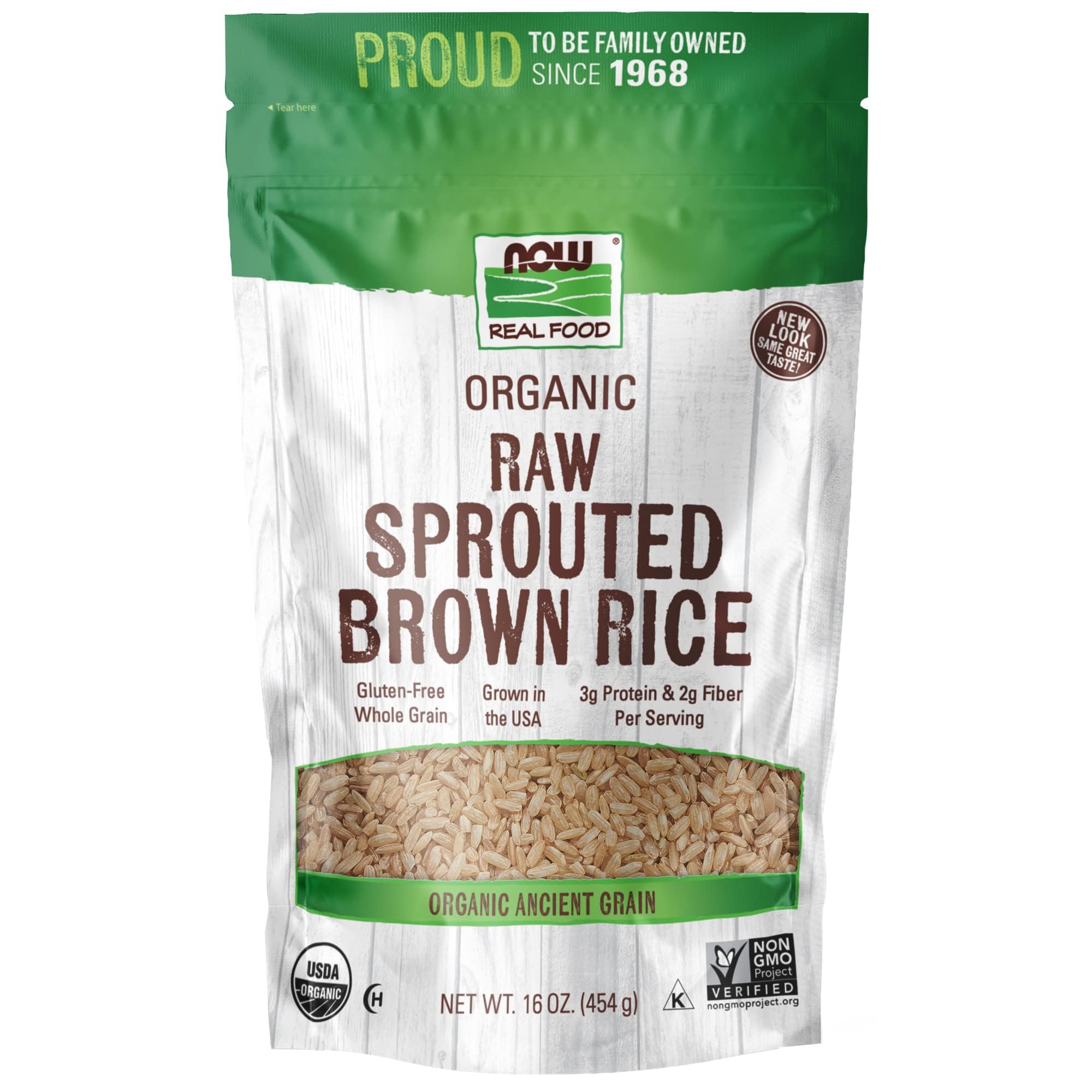 Now Foods - Organic Sprouted Brown Rice - 16 oz.