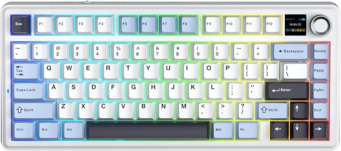 AULA F75 Max 2.4G Wireless/Bluetooth/Wired Gaming Mechanical Keyboard Hot-Swap RGB 75% 81 Keys