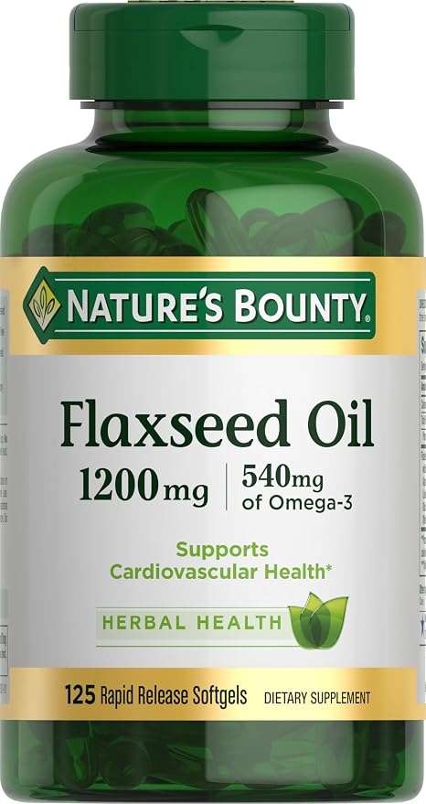 Nature's Bounty Flaxseed Oil 1200 mg, 125 Softgels