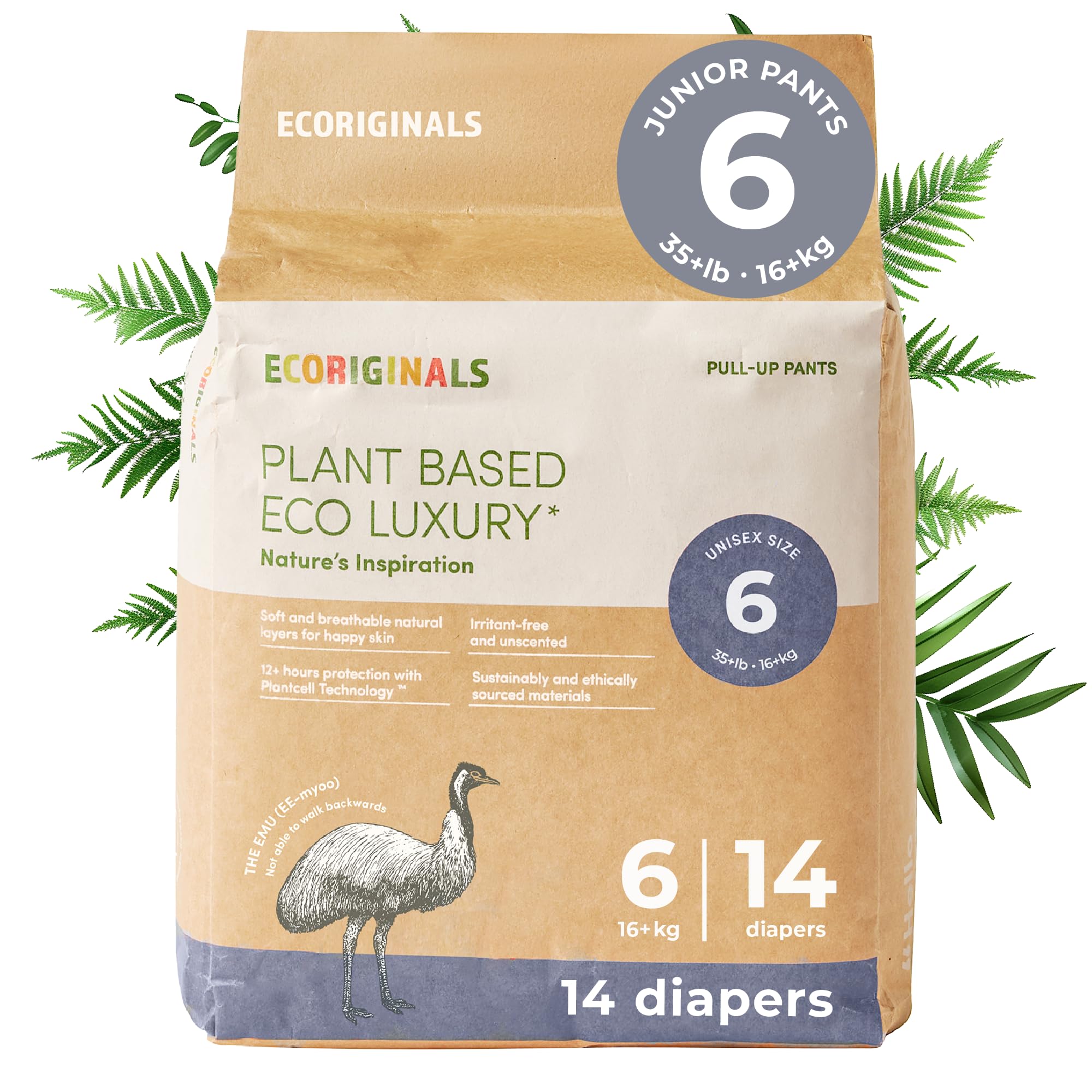 Ecoriginals Junior Nappy Pants Size 6 14pk Gen2
