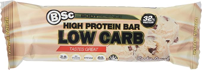 Body Science High Protein Low Carb Bar - Box of 12 - Cookie Dough