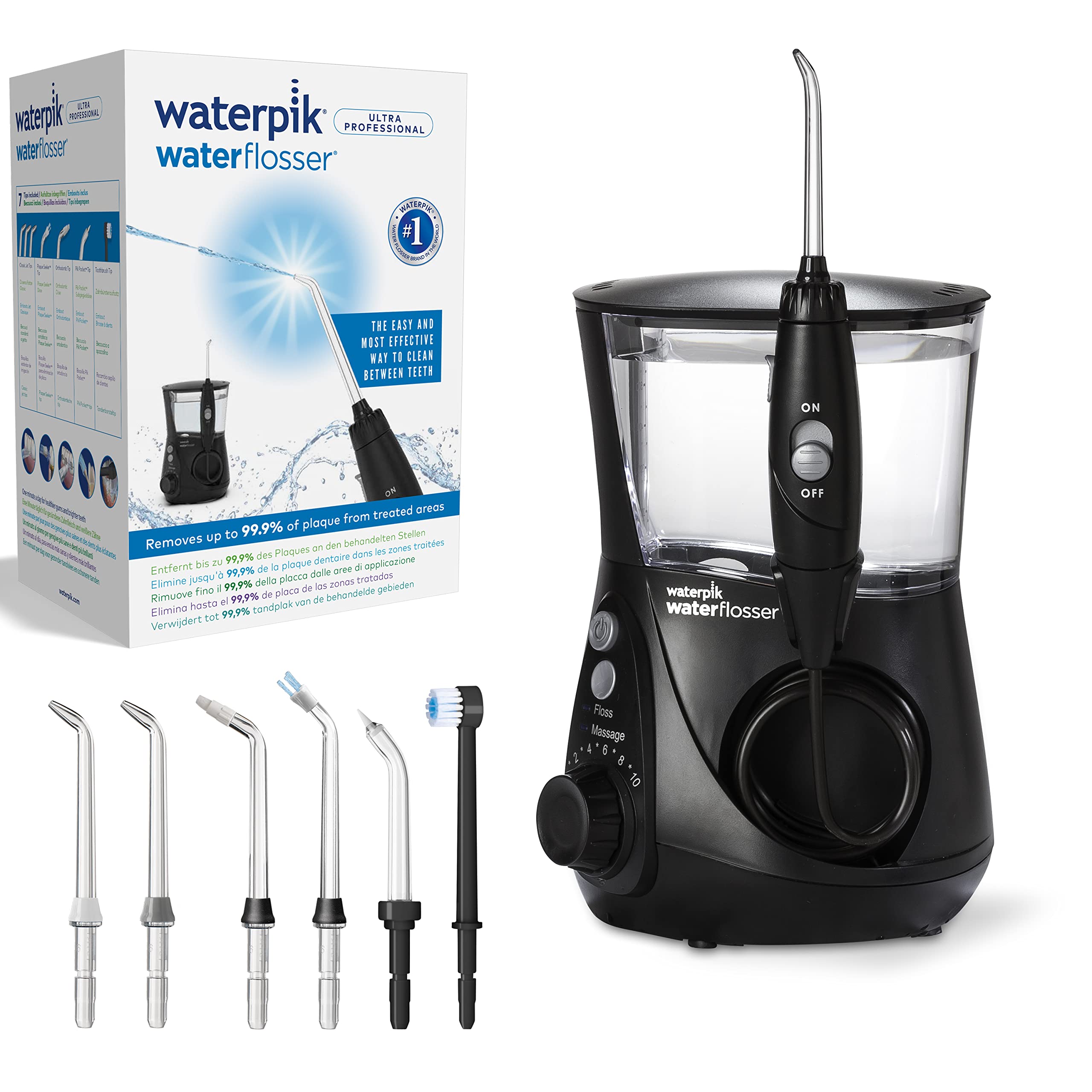 Waterpik Wp-662uk Ultra Professional Water Flosser, Black (UK 2-Pin Plug)