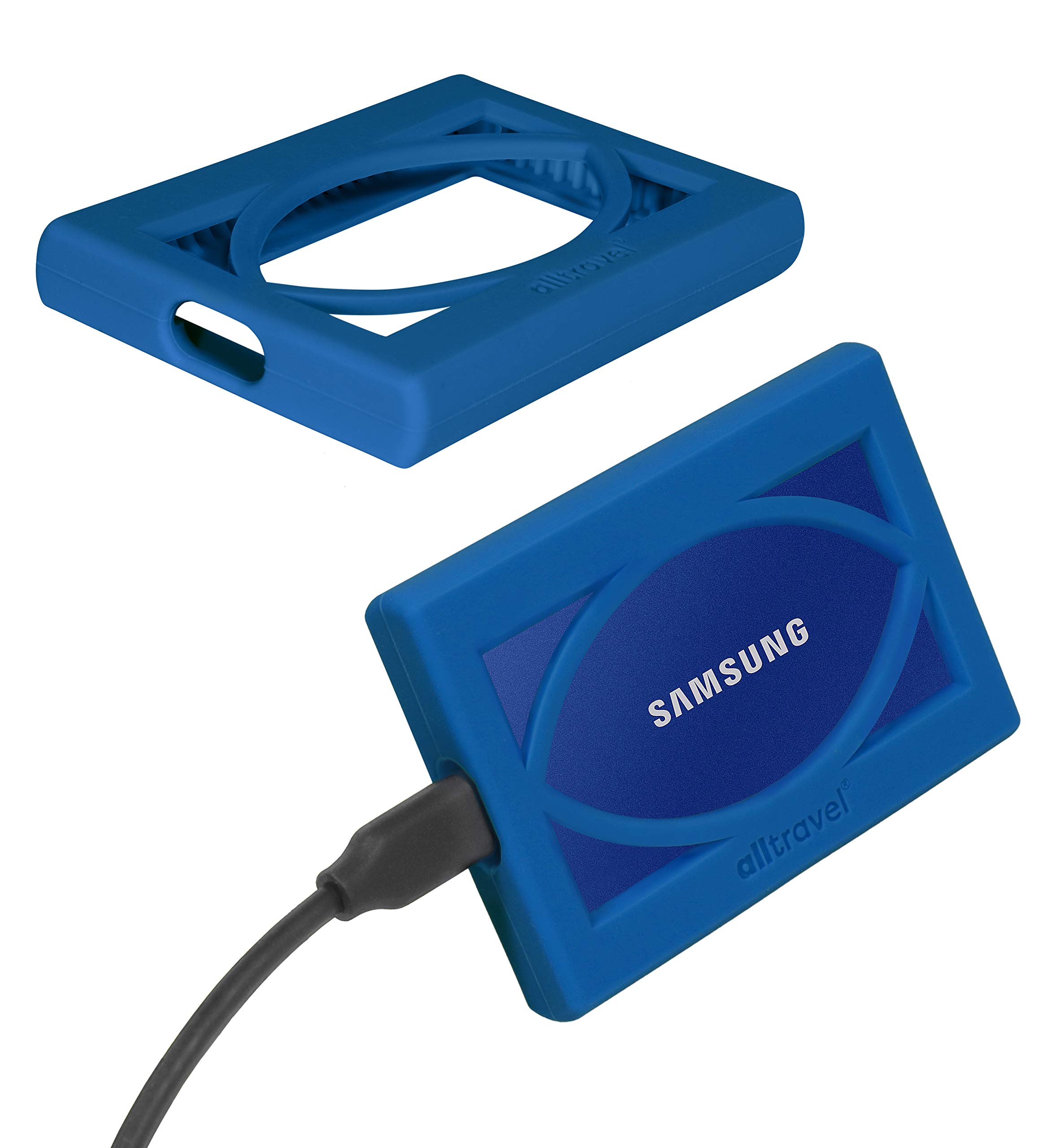 Alltravel External Solid State Drive Bumper Sleeve for Samsung T7 Touch Portable SSD - 1TB, 2TB, 500GB - USB 3.2 External Solid State Drives, Super 