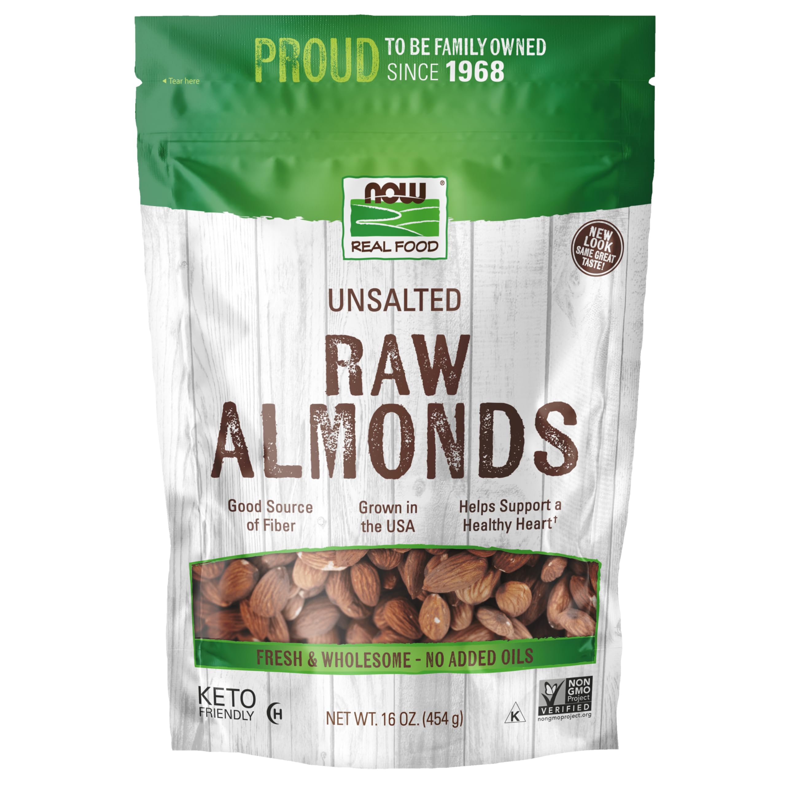 NOW Raw Almonds 454g