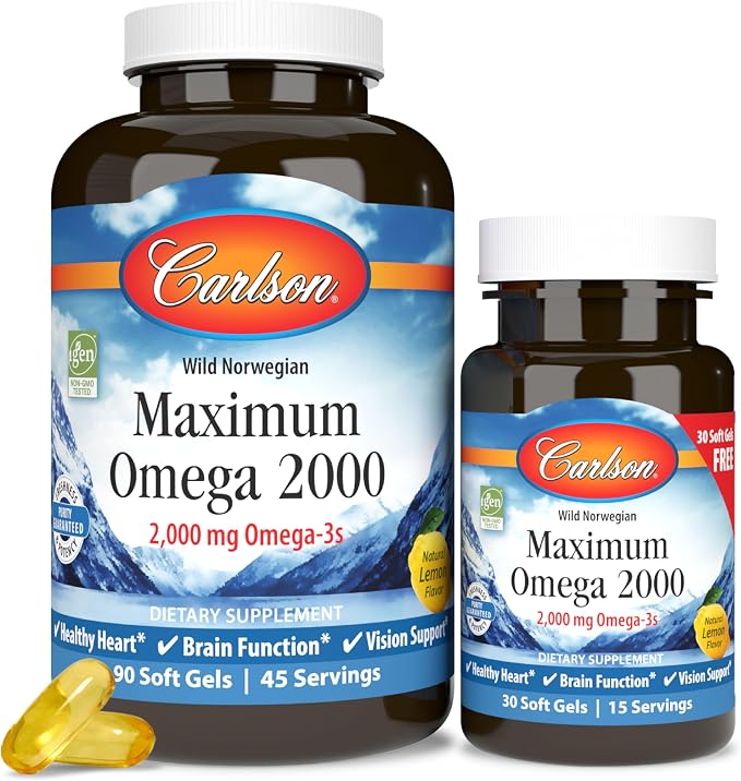 Carlson Maximum Omega 2000 mg 30 Softgels