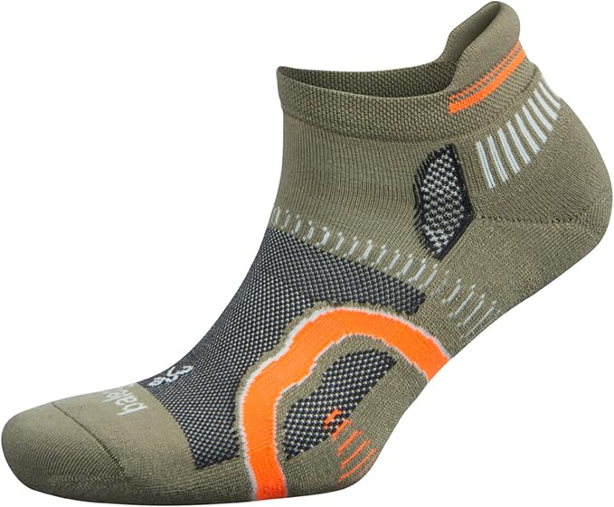 Balega Hidden Contour Unisex Running Socks - White/Grey - Large