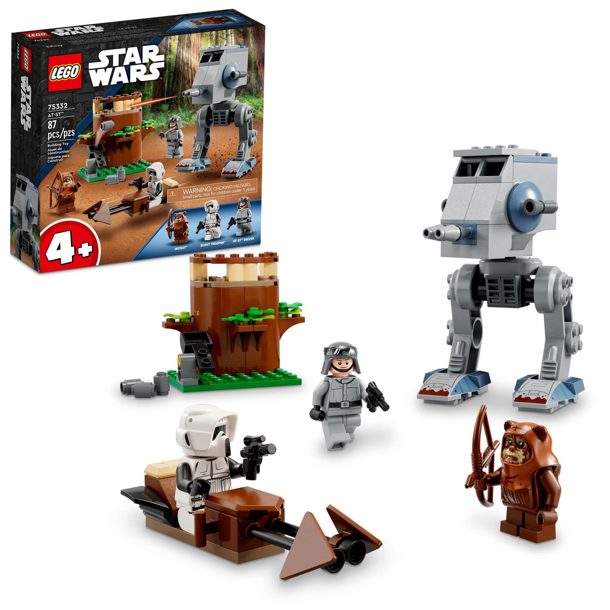 LEGO Star Wars AT-ST 75332 Toy Building Set For Preschool Kids, Boys, and Girls Ages 4+ (87 Pieces)