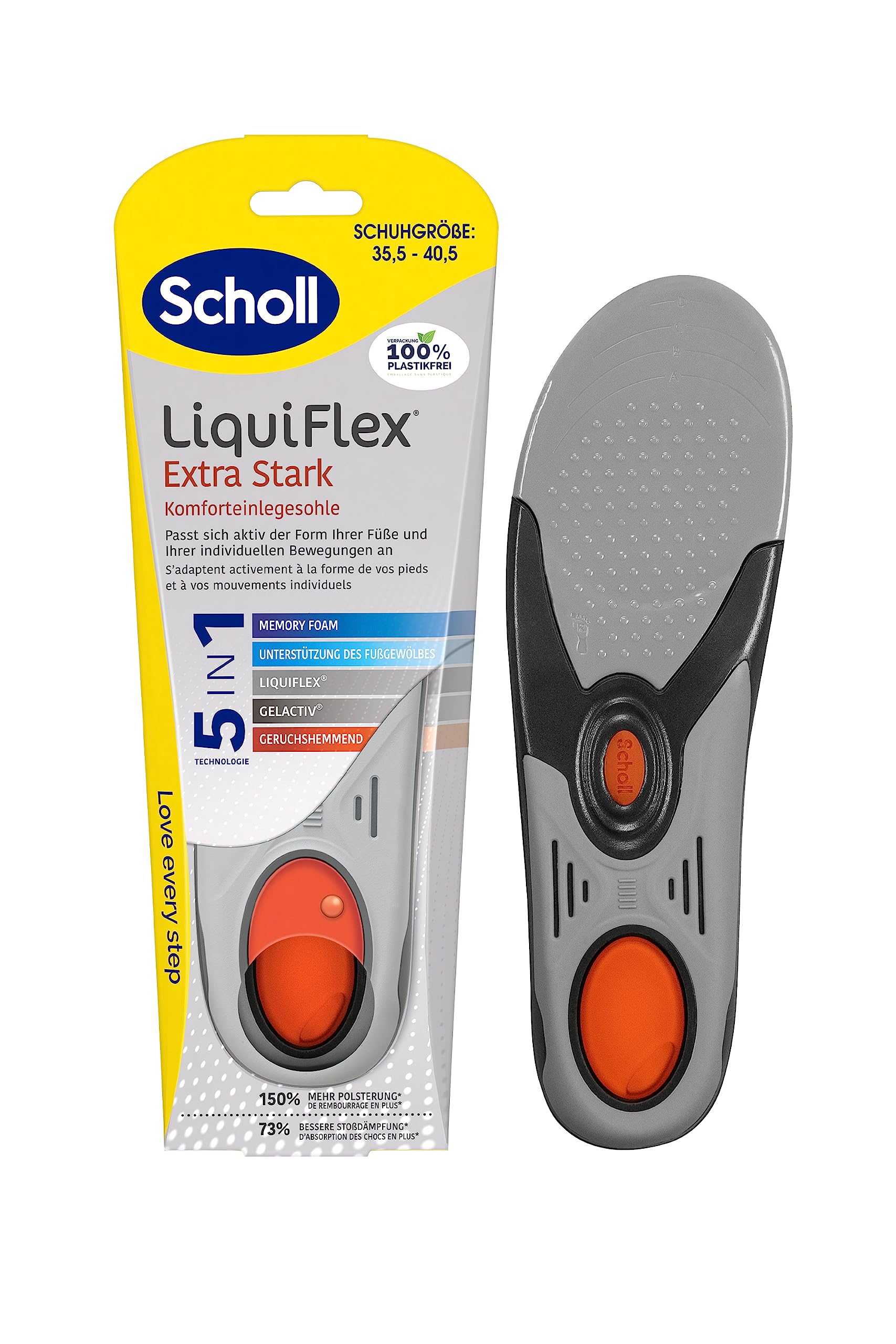 Scholl LiquiFlex Extra Support Insole Small 1 Pair
