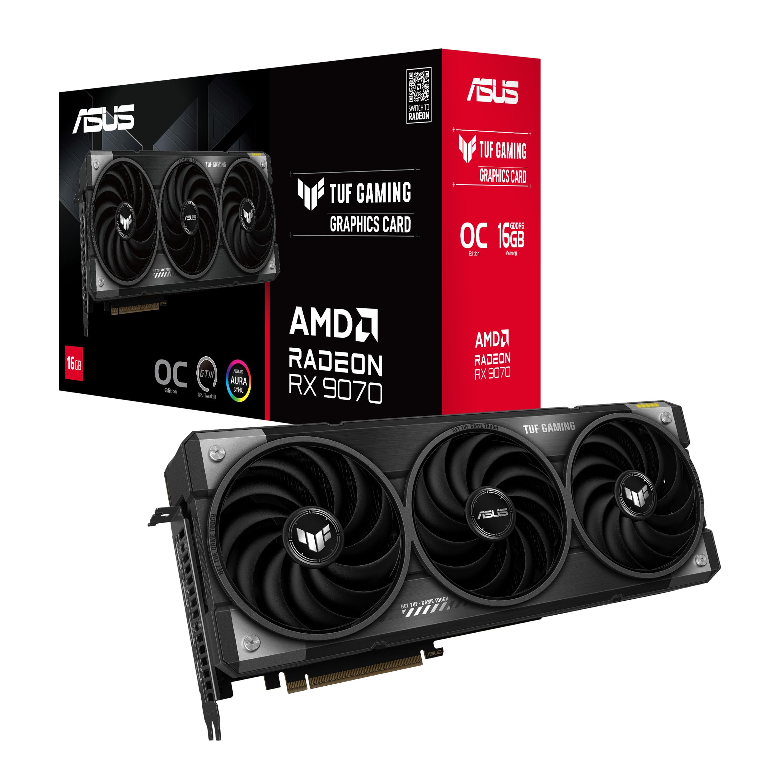 Asus Radeon RX 9070 TUF Gaming OC 16GB Graphics Card