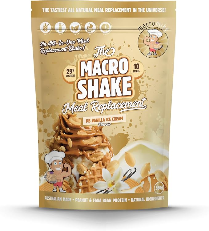 Macro Mike The Macro Shake Meal Replacement PB Vanilla Ice Cream 560g